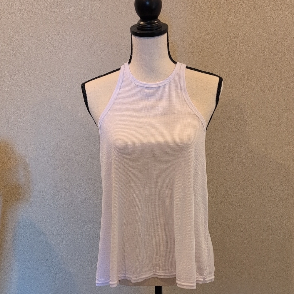 Free People White Sleeveless High Neck Tank Top. XS.
